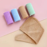 حوله کلاهی سر خشک کن دکمه دار فانتزی حمام جادویی میکروفایبر بسته 12 عددی عمده لوکیا