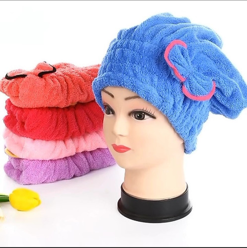 حوله کلاه سر خشک کن بسته 12 عددی کلاه حمام جادویی میکروفایبرعمده لوکیا