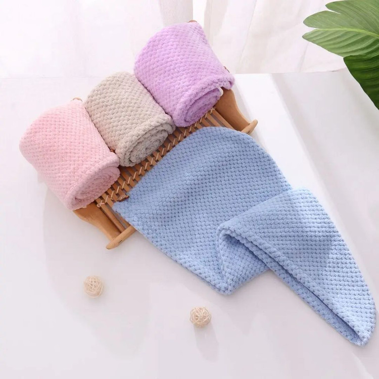 حوله کلاهی سر خشک کن دکمه دار فانتزی حمام جادویی میکروفایبر بسته 12 عددی عمده لوکیا