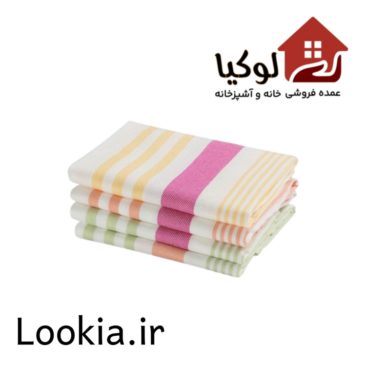 دستمال آشپزخانه یزدی برند ابراهیمی یزد ۶ بسته ۴ عددی سایز ۴۰ × ۶۰ بازار عمده لوکیا